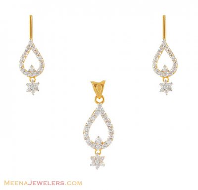 22kt Gold Signity Pendant Set ( Fancy Pendant Set )