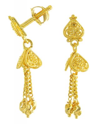 22Kt Gold Earrings ( 22Kt Gold Fancy Earrings )