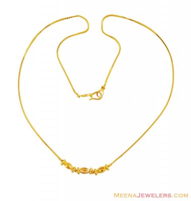 22K Gold Balls Chain  ( 22Kt Gold Fancy Chains )