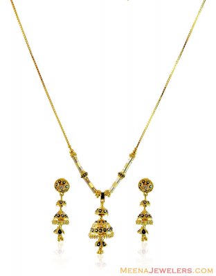 22k Jhumki Necklace Set ( Light Sets )