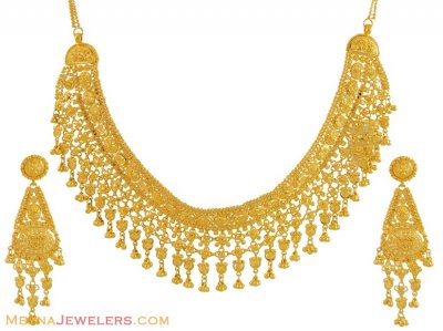 22K Gold Necklace Set ( 22 Kt Gold Sets )