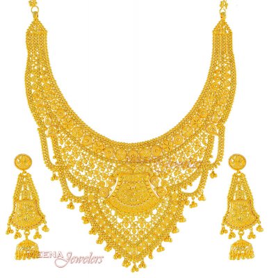 22Kt Gold Necklace Set ( Bridal Necklace Sets )