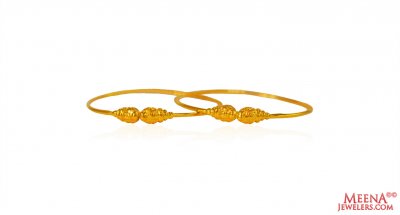 22Kt Gold Kids Bangle (Set of 2) ( Baby Bangles )