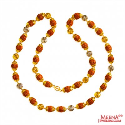 22kt Gold Rudraksh chain ( Men`s Gold Chains )