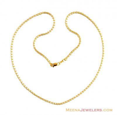 22K Fancy Rhodium Ladies Chain  ( 22Kt Gold Fancy Chains )