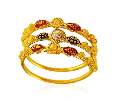 22kt Gold Spiral Ring ( Ladies Gold Ring )