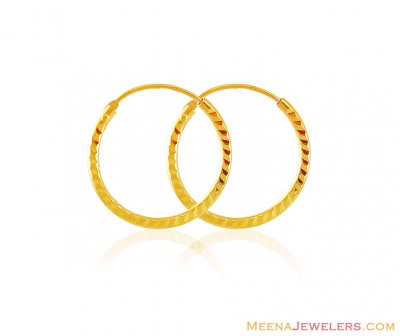 Gold 22k Hoop Earrings ( Hoop Earrings )