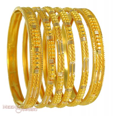 22Kt Gold Bangles ( Set of Bangles )