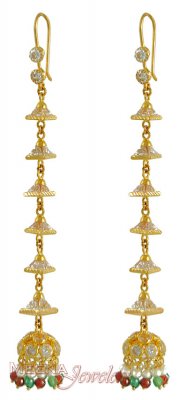 22Kt Gold Long Earrings ( Long Earrings )