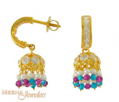 22Kt Gold Fancy Earrings ( 22Kt Gold Fancy Earrings )