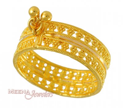 22Kt Gold Ring with Dangling ( Ladies Gold Ring )