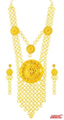 22k Yellow Gold  Necklace Set ( 22 Kt Gold Sets )