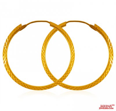 22k Gold Hoops ( Hoop Earrings )