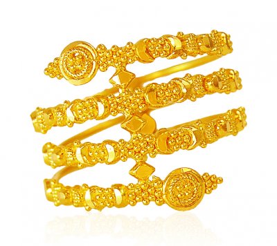 Spiral Ring 22 Karat Gold ( Ladies Gold Ring )