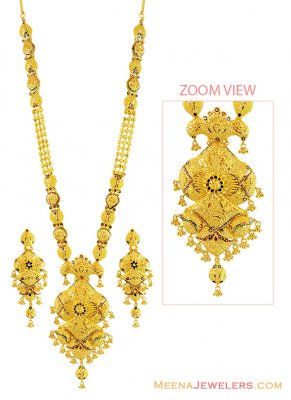 22K Gold Indian Patta Set ( Bridal Necklace Sets )