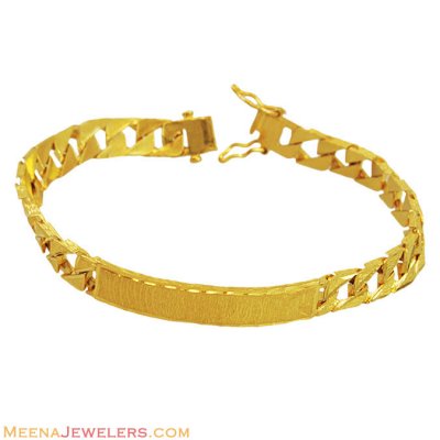 22K ID Mens Bracelet ( Men`s Bracelets )