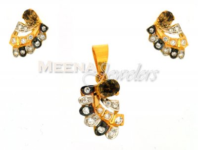 22Kt Gold Fancy Pendant Set ( Fancy Pendant Set )