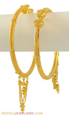 22k Gold Hanging Kadas (2 pc) ( Kadas )