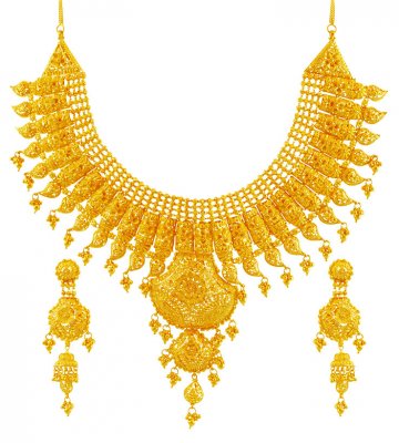 22K Gold Bridal Necklace Set ( Bridal Necklace Sets )