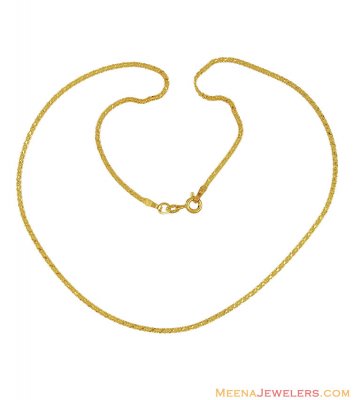 22K Gold Chain Thin ( Plain Gold Chains )