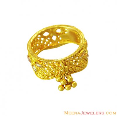 22K Traditional Ladies Wide Band ( Ladies Gold Ring )