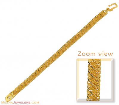 22K Gold Mountain Bracelet ( Men`s Bracelets )