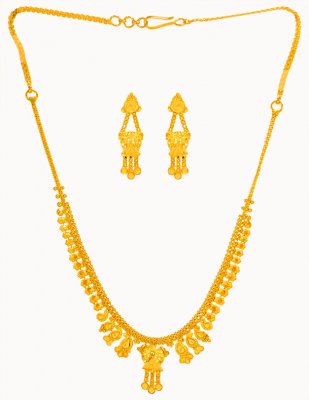 22K Yellow Gold Necklace Set ( Light Sets )