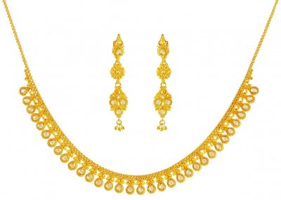 22 Karat Gold Necklace Set ( 22 Kt Gold Sets )