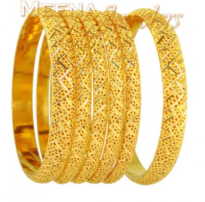 22Karat Gold Set of 6 Bangles ( Set of Bangles )