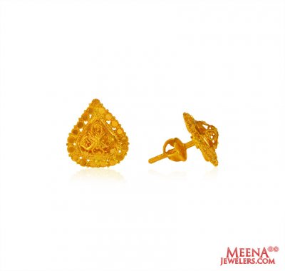 22kt Gold Earrings ( 22 Kt Gold Tops )