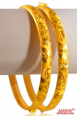 22 Kt Gold Kada (2Pcs) ( Gold Bangles )