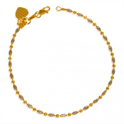 22Kt Gold Two Tone Bracelet ( Ladies Bracelets )