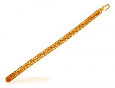 22 Kt Gold Mountain Bracelet ( Men`s Bracelets )