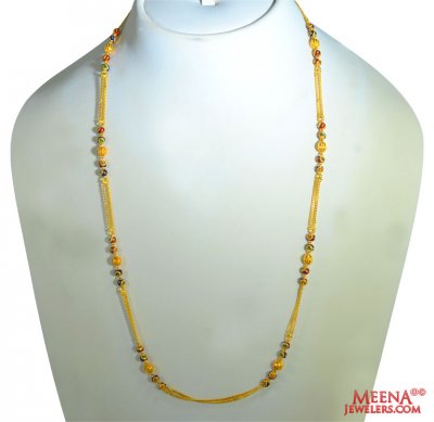 22K Gold Meenakari Chain ( 22Kt Long Chains (Ladies) )