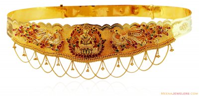 22K Gold Peacock Kamar Patta ( Gold Waist Belt )