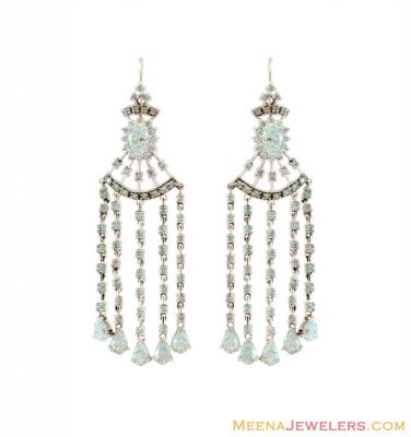 18Kt White Gold Fancy Earring ( White Gold Earrings )