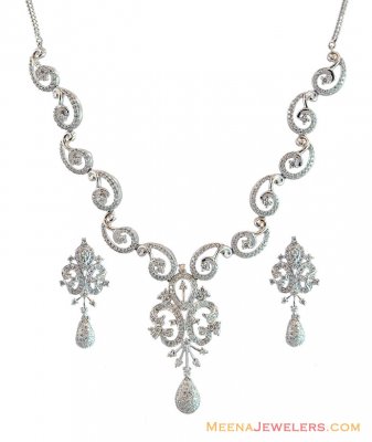 18K Exclusive Diamond Set ( Diamond Necklace Sets )