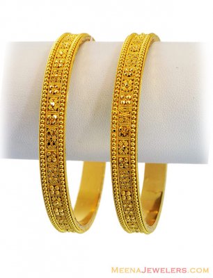 22K Gold Filigree Bangles(1 Pc) ( Gold Bangles )