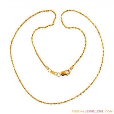 Gold Fancy Chain (16 Inch) ( Plain Gold Chains )