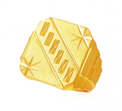 22k Fancy Mens Ring ( Mens Gold Ring )