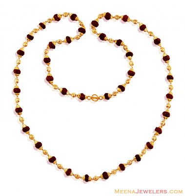 22K Karat Gold Rudraksh Mala ( Men`s Gold Chains )