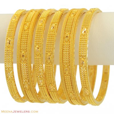 22k Filigree Bangles Set(Set of 6) ( Set of Bangles )