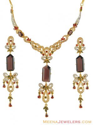 22k Gold Designer Set ( Precious Stone Sets )