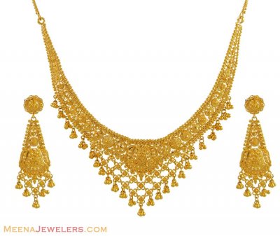 22Kt Gold Necklace Set ( 22 Kt Gold Sets )