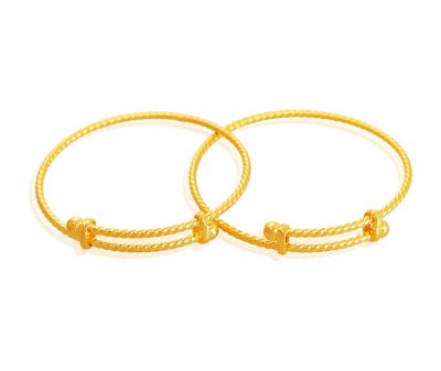 Adjustable Gold Kids Kada (1PC) ( Baby Bangles )