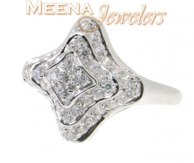 18K White Gold Ladies Ring ( Ladies White Gold Rings )