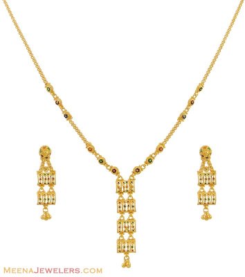 Gold Meenakari Set ( Light Sets )