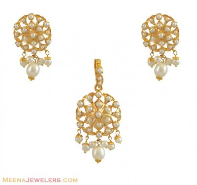 22k Gold Pendant Set ( Fancy Pendant Set )