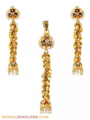 Gold Antique Pendant Set ( Antique Pendant Sets )