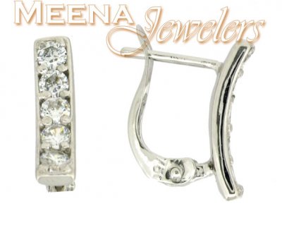 18Kt White Gold Earring ( White Gold Earrings )